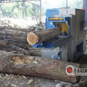 海南島鋸橡膠木25機加工現場