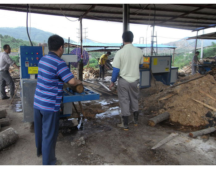 廣東省韶關(guān)市馬壩-圓木多片鋸250-加工現(xiàn)場