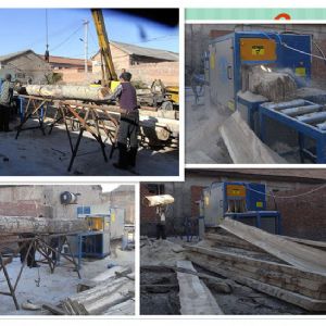 山西長治-400圓木多片鋸客戶加工現場