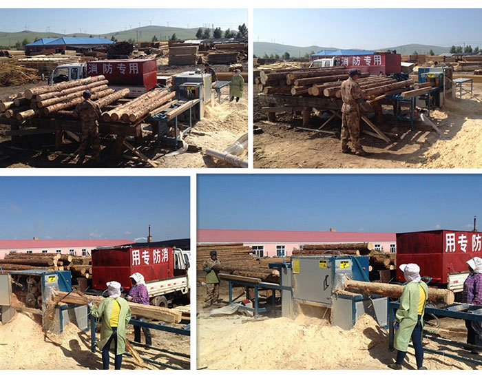 原木多片鋸250型--滿洲里加工現場-正啟機械